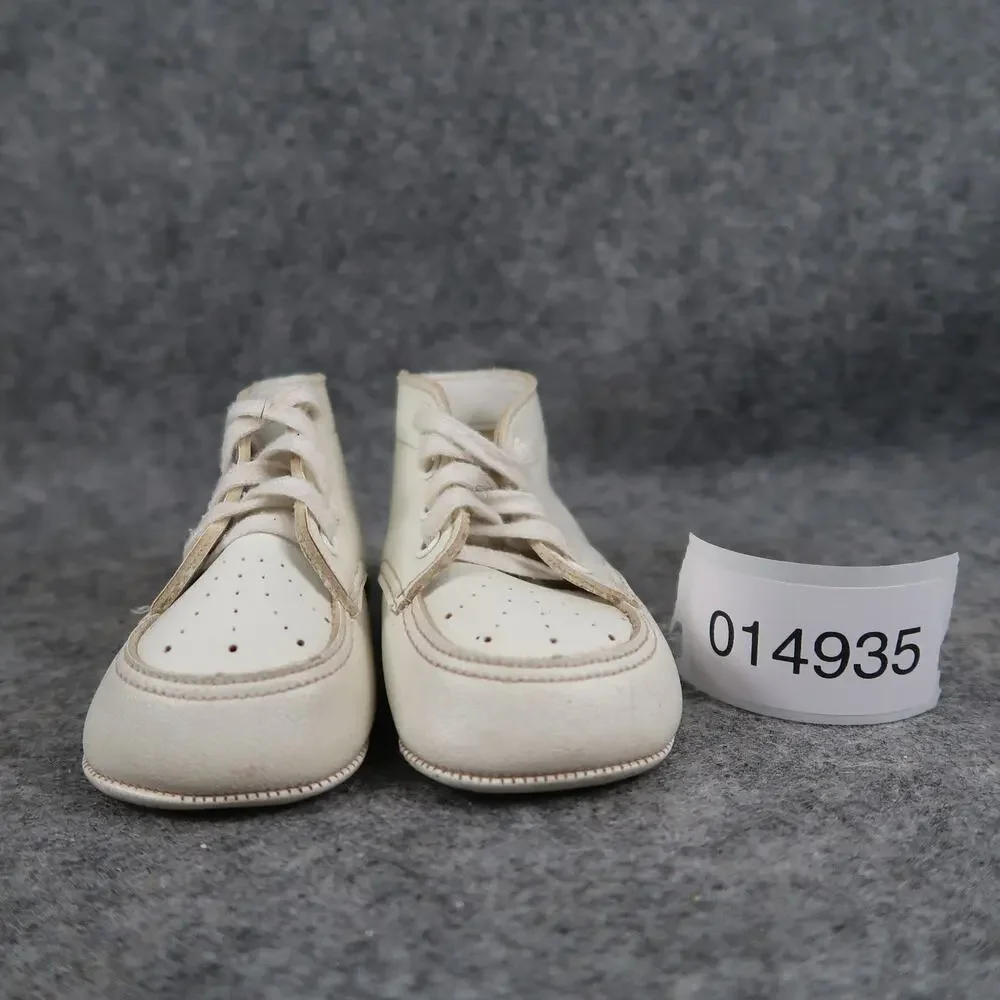 Wee Walkers Baby Shoes 1 Washable Lace Up Sneaker Vintage White Doll Classic